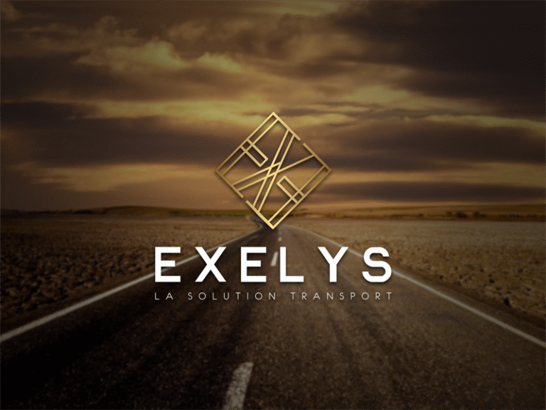 Création de logo et visuelle pour exelys transport, réalisée par Margarita Pautrat graphiste freelance à Perpignan.