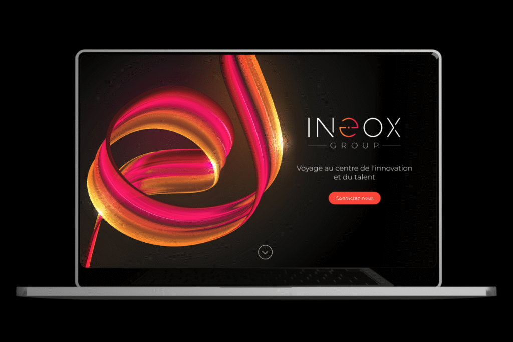 Conception web et visuels banniers vectoriels pour ineox group. réalisée par Margarita Pautrat graphiste freelance à Perpignan.