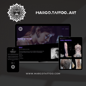 Création web wordpress pour margotattooart réalisée par Margarita Pautrat graphiste freelance à Perpignan.