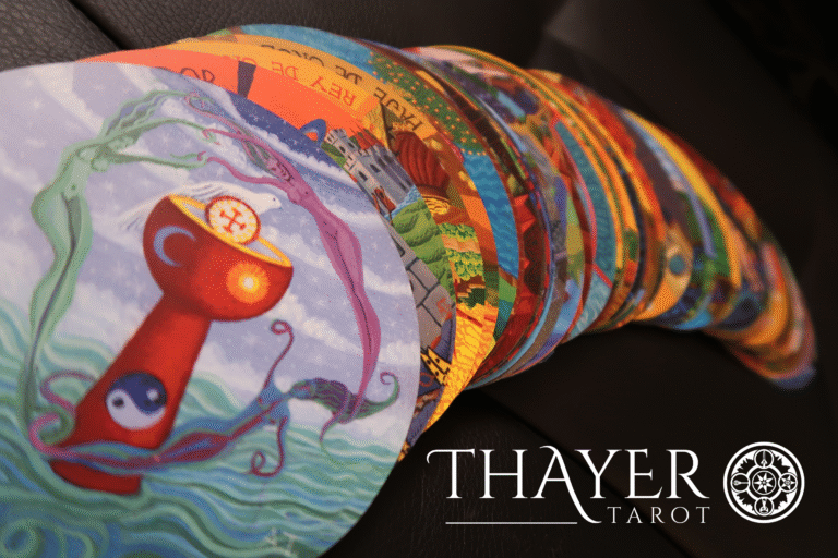 création de visuel publicitaire bannière pour thayer tarot. réalisée par Margarita Pautrat graphiste freelance à Perpignan.