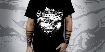 illustration vectorielle pour t-shirt en serigraphie La volante . réalisée par Margarita Pautrat graphiste freelance à Perpignan.